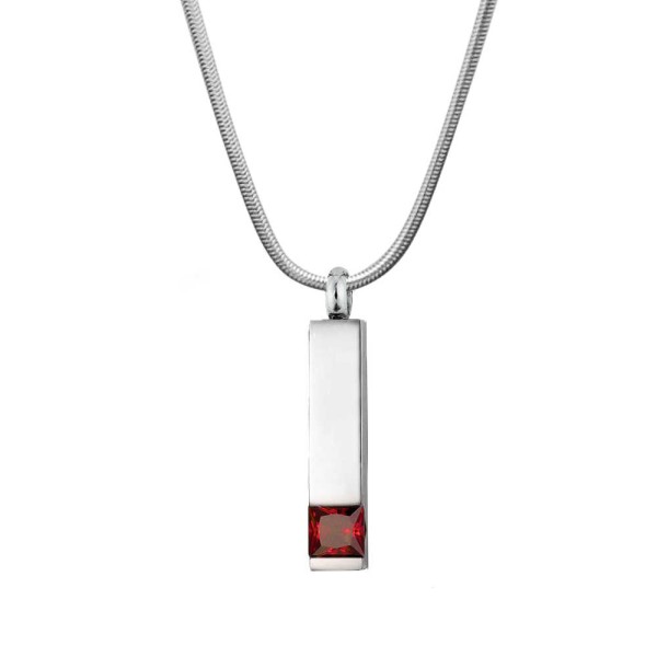 Ruby Vial for Ashes - July Birthstone