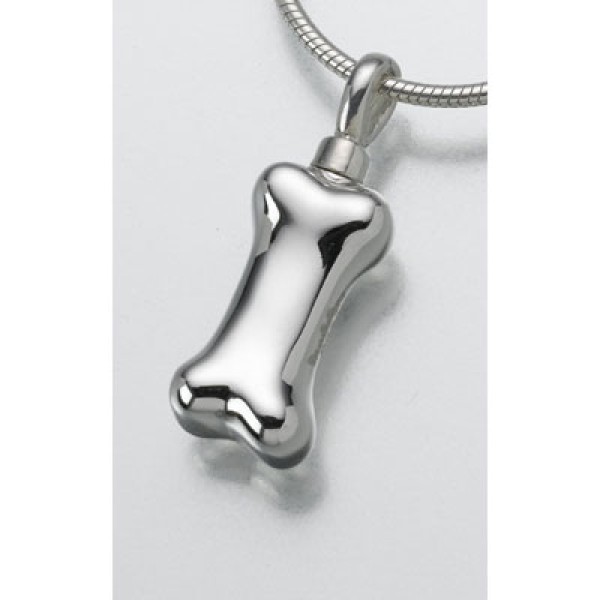 Sterling Silver Dog Bone Urn Pendant Necklace