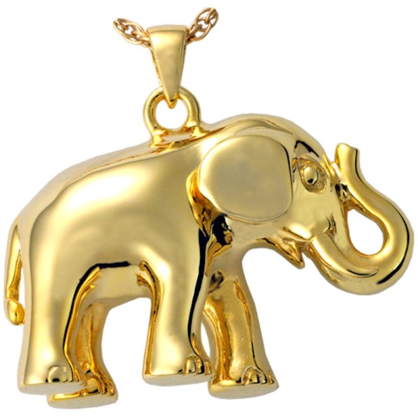 Golden Elephant Cremation Jewelry