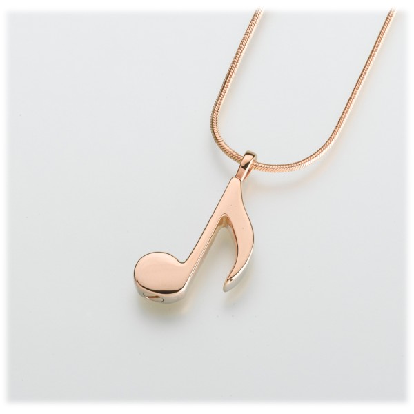 Music Note Gold Cremation Urn Jewelry