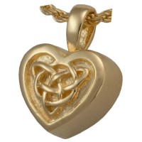 Heart Cremation Jewelry Urn Necklace For Ashes Irish Heart Of Gold Celtic Knot Urn Jewelry