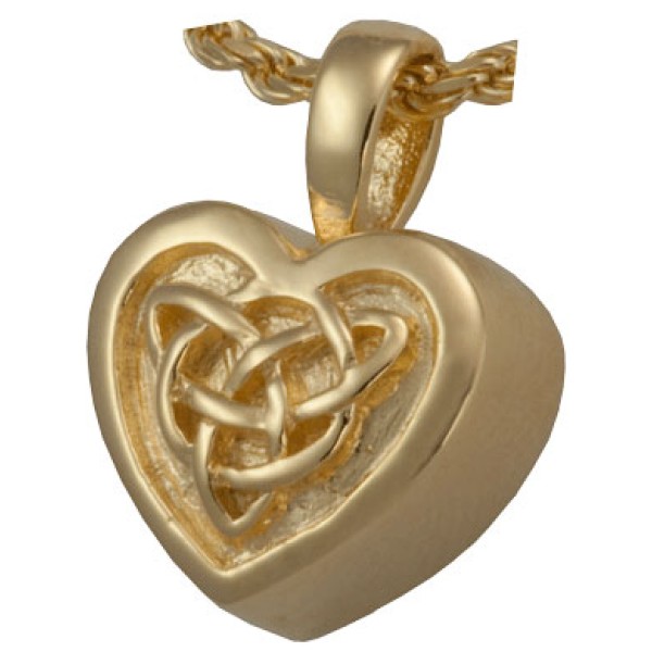Irish Heart of Gold Celtic Knot Urn Jewelry