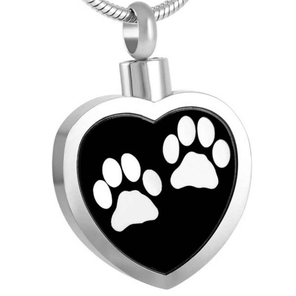 "Paw Prints on My Heart" Urn Pendant Necklace