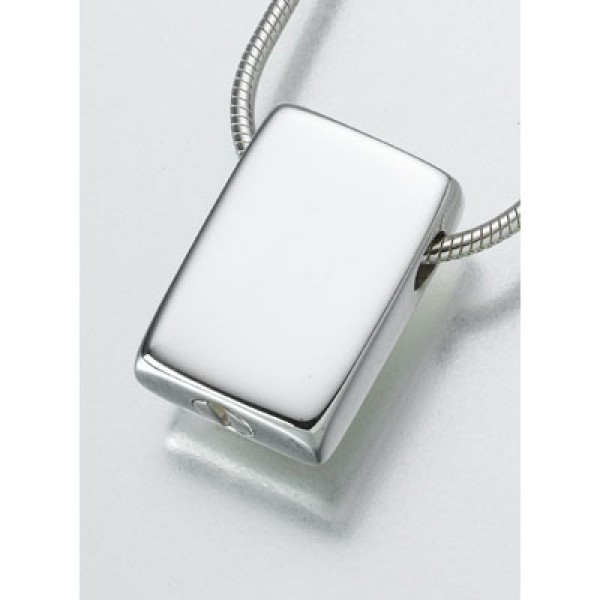 Sterling Silver Sliding Rectangle Cremation Necklace