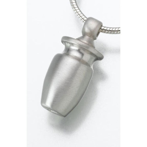 Silver Urn-Shaped Memorial Keepsake Necklace
