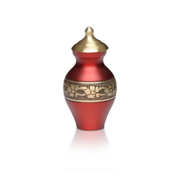 Small Ruby Red Keepsake Cremation Urn