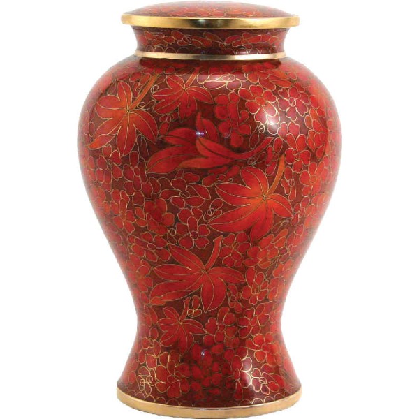 Autumn Splendor Cloisonne Cremation Urn