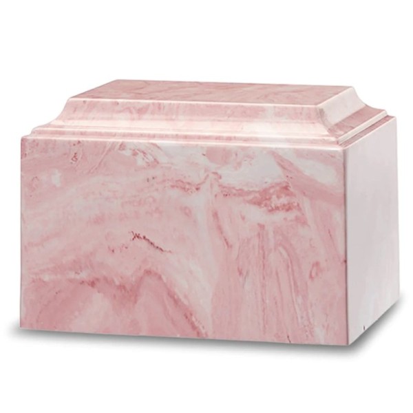 Pink Cultured Marble Urn 