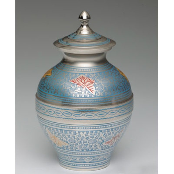 Baby Blue Butterfly Cremation Urn
