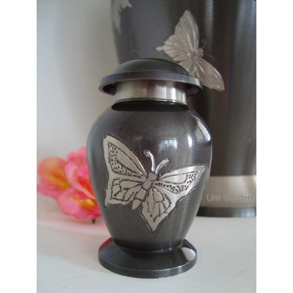 Small Sterling Butterfly Keepsake Cremation Urn