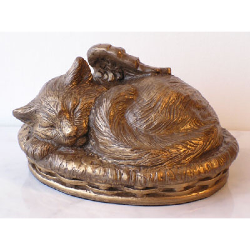 Cat Cremation Urn, Bronze Angel Urn for Ashes