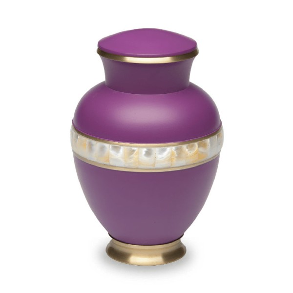 Lavender Mother of Pearl Adult Urn for Ashes