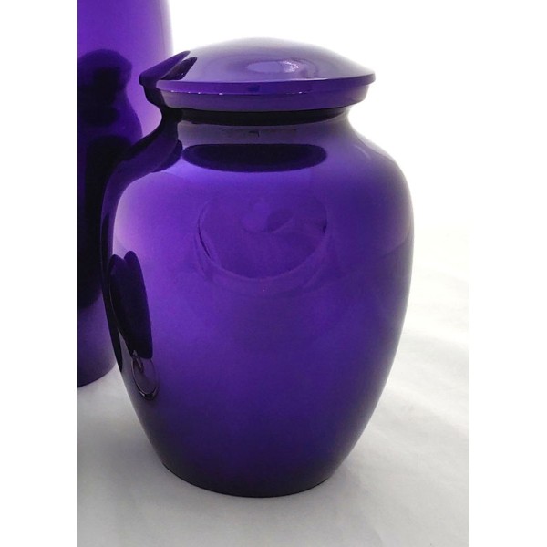 Medium Size Purple Fire Urn for Ashes