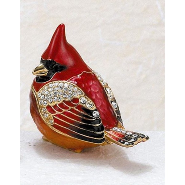 Jeweled Mini Cardinal Keepsake Urn