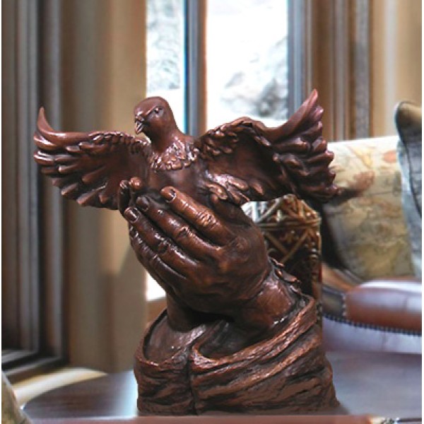 Dove of Peace Bronze Urn