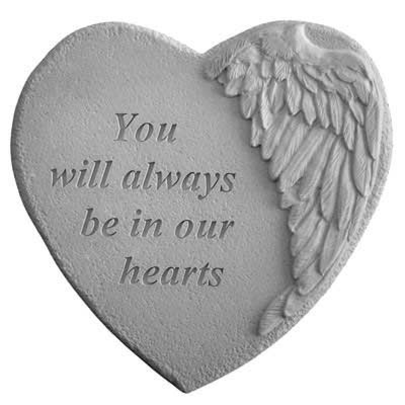 Angel Wing Memorial Garden Stone Or Plaque Always In Our Hearts Angel Wing Memorial Garden Stone Or Plaque Always In Our Hearts