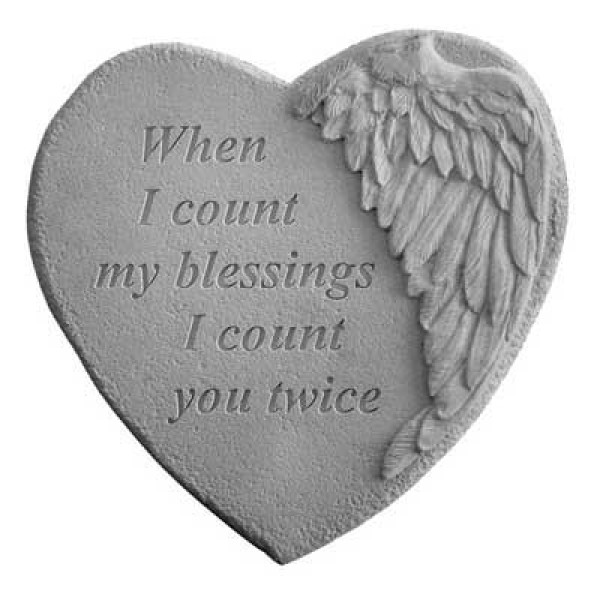 Count My Blessings Garden Memorial Stepping Stone