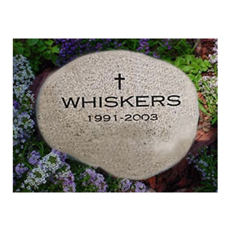 Outdoor Pet Urn | River Rock Engraved 