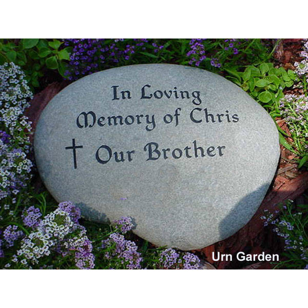 Personalized River Rock Outdoor Urn
