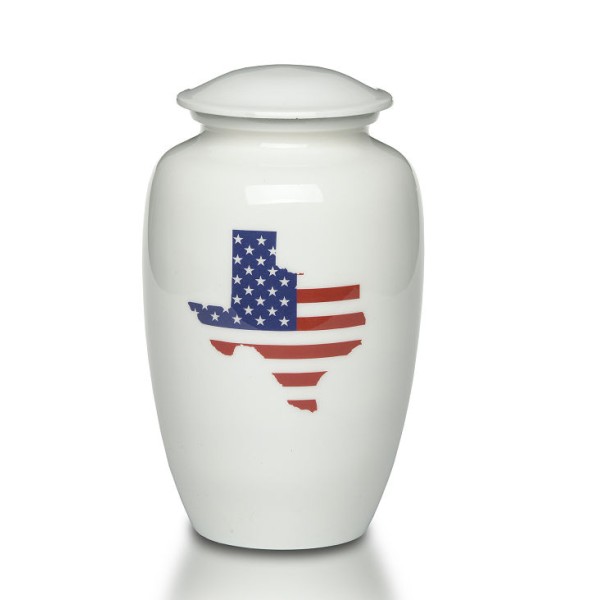 White Heart of Texas Adult Cremation Urn 