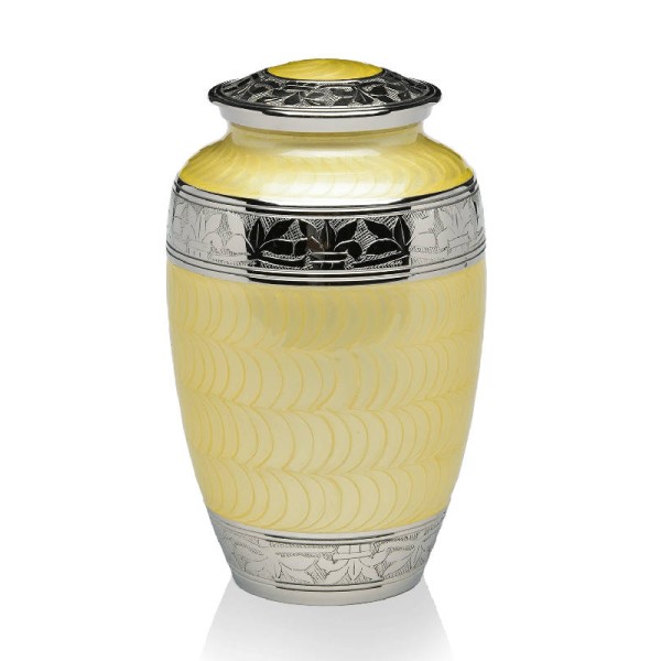 Yellow Adult Cremation Urn