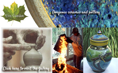 ceramic pottery cremation urns