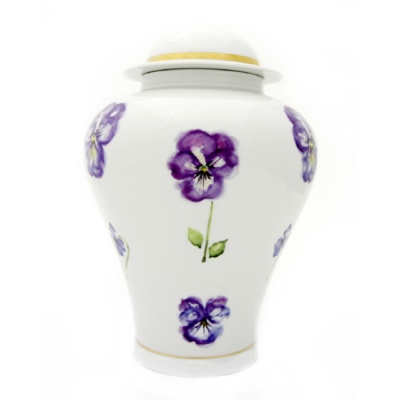 purple urn ceramic