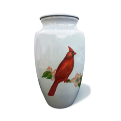 Cardinal cremation urn