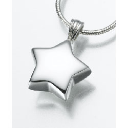 silver star urn necklace