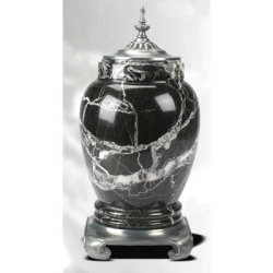 Gothic Black Marble Urn