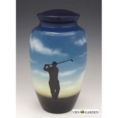 Golf cremation urn