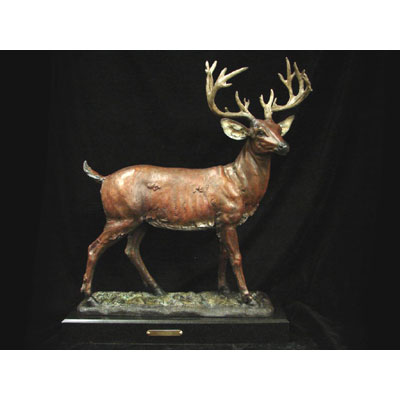 bronze deer urn