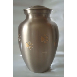 Large paw print pet urn