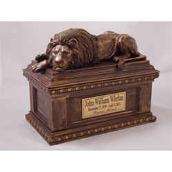 lion cremation urn
